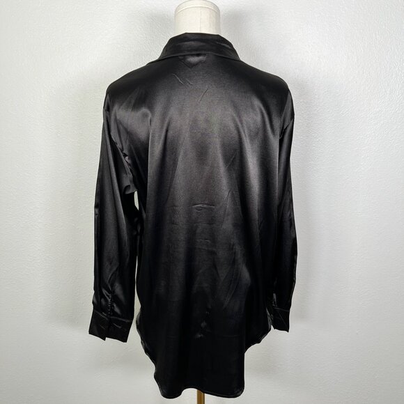 Katherine Karambelas Black Button Down Shirt - Size S - Picture 2 of 4